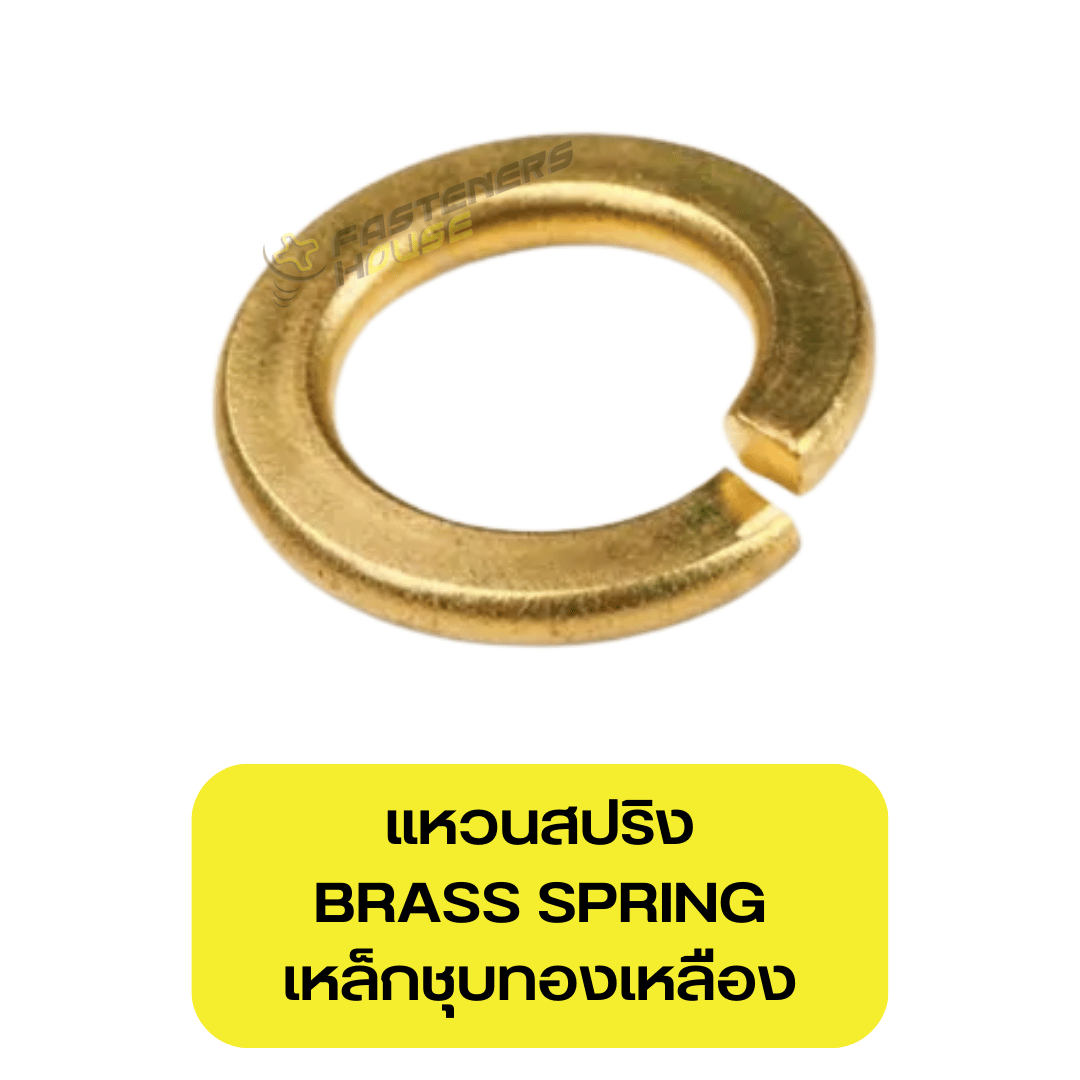แหวนสปริง เหล็กชุบทองเหลือง